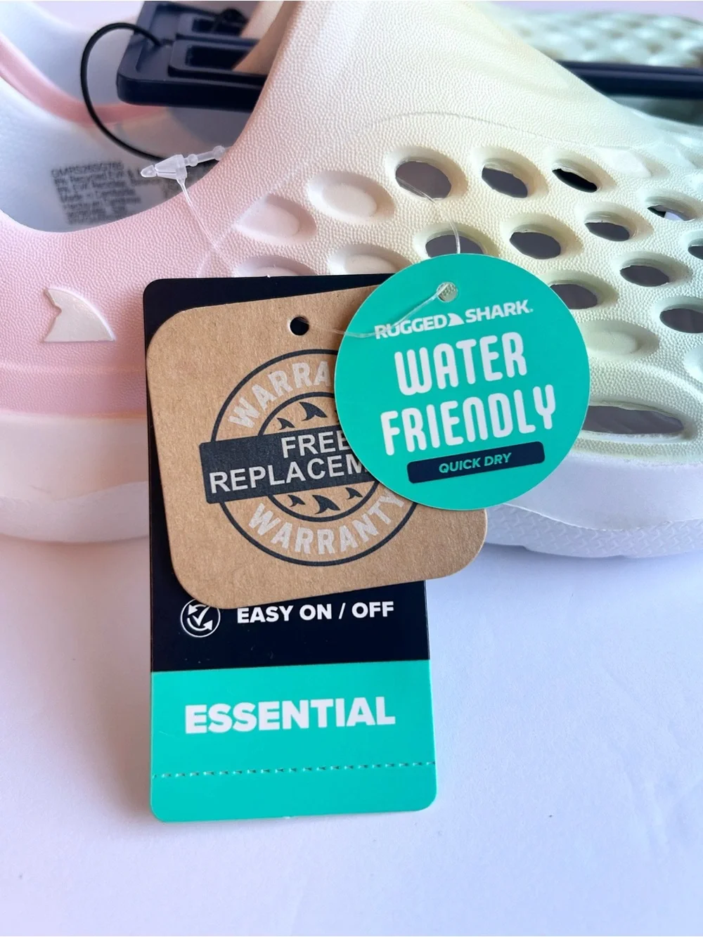 Rugged Shark Kids Slip-On Water Shoes Size 1